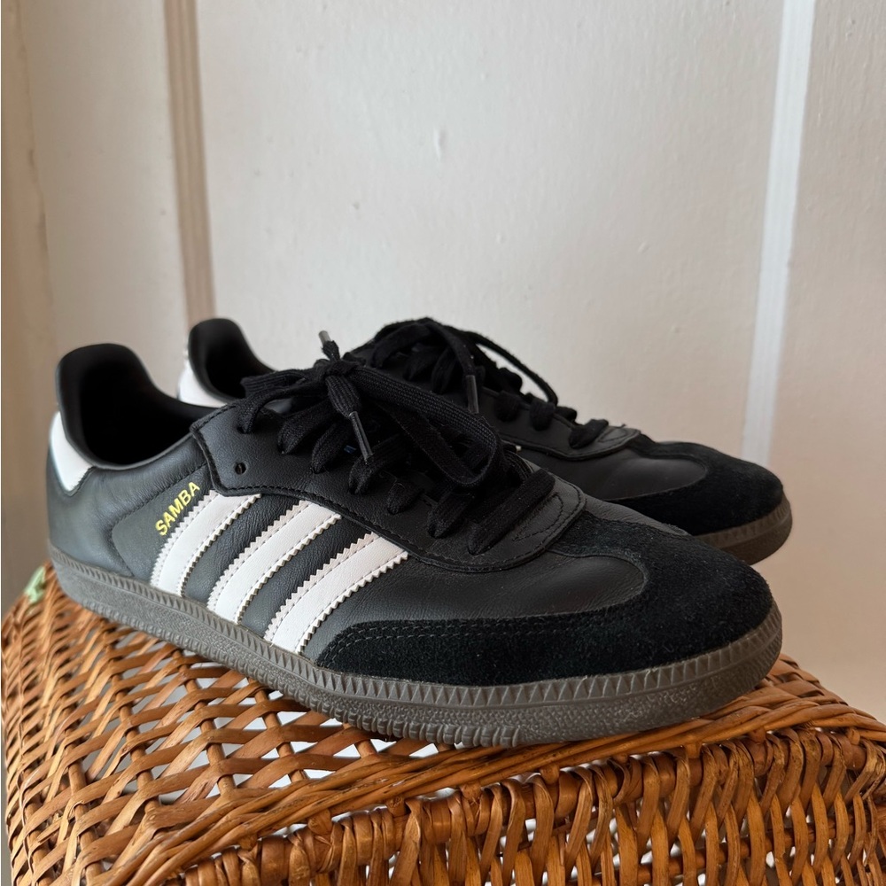 Adidas Samba Black Leather Sneakers